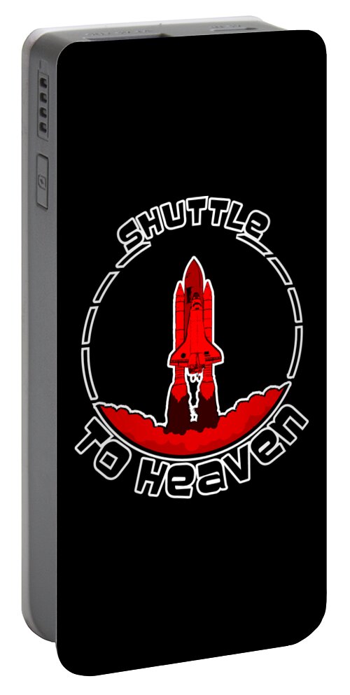 Shuttle Portable Battery Charger featuring the digital art Heavens Shuttle by Piotr Dulski