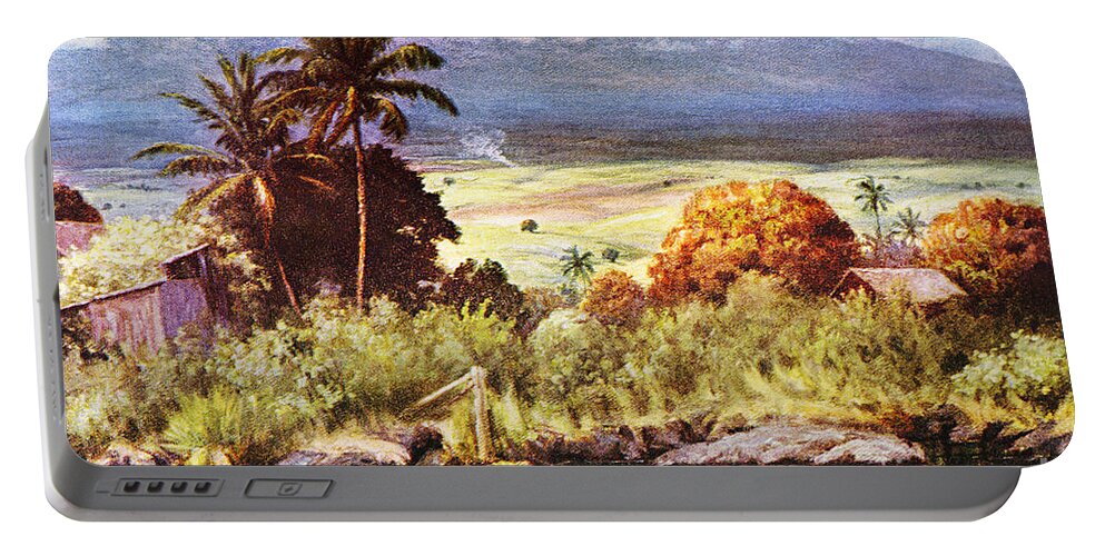 1925 Portable Battery Charger featuring the painting Helen Dranga Art by Hawaiian Legacy Archive - Printscapes