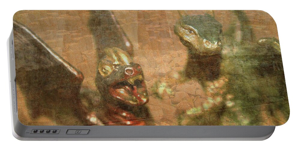 Photoshop Portable Battery Charger featuring the photograph ....Here there be Dragons by Martina Fagan