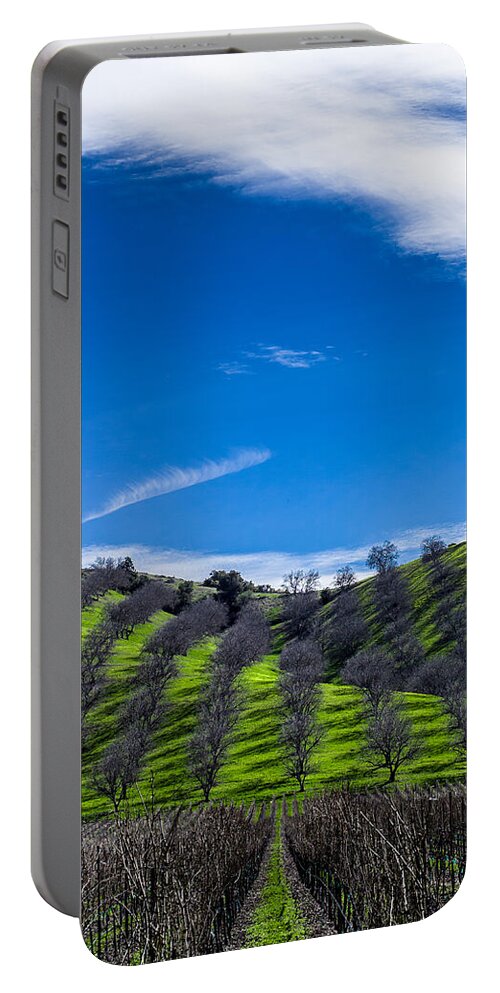 Vineyard Portable Battery Charger featuring the photograph Hidden Valley Hills by David Smith
