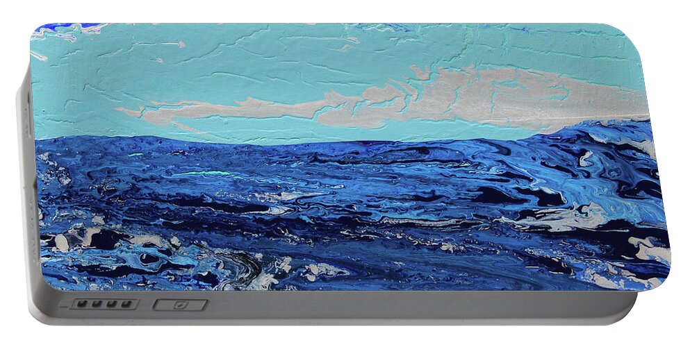 Fusionart Portable Battery Charger featuring the painting High Sea by Ralph White