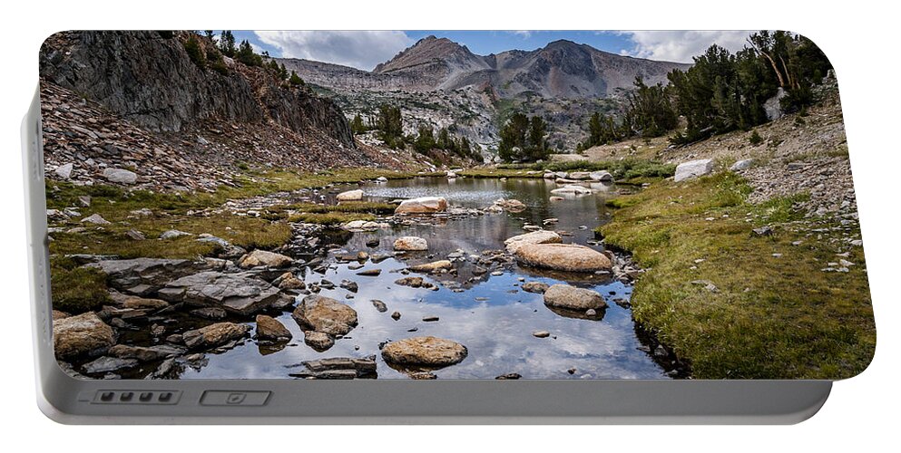 Mountains Portable Battery Charger featuring the photograph High Sierra Tarn by Cat Connor
