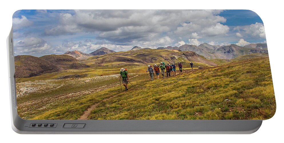 Colorado Mountain Trail Portable Battery Charger featuring the photograph Hiking at 13,000 Feet by Doug Scrima