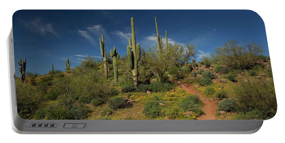 Spring Portable Battery Charger featuring the photograph Hiking in Springtime by Sue Cullumber