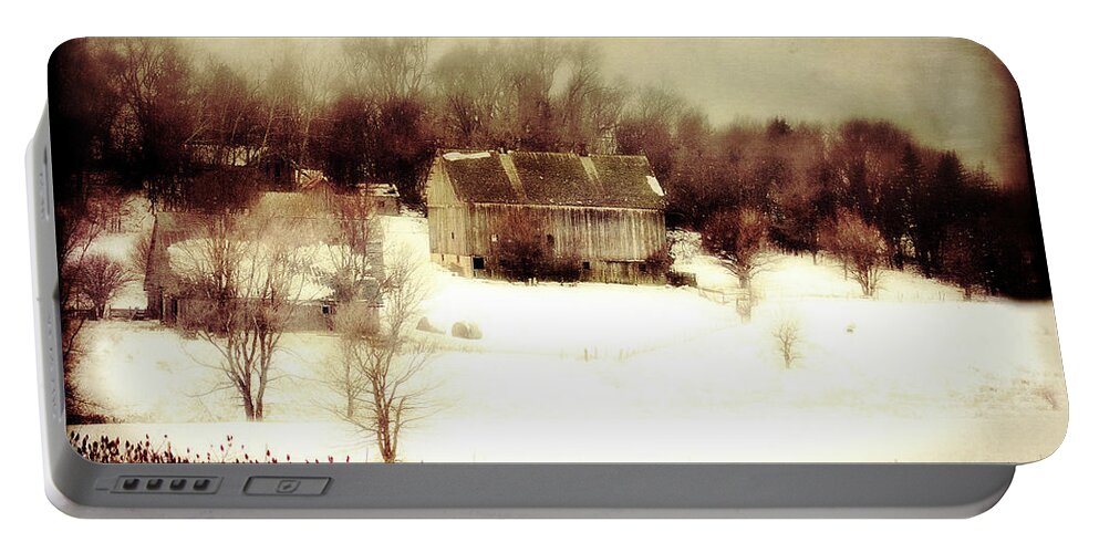 Barn Portable Battery Charger featuring the photograph Hillside Barn by Julie Hamilton