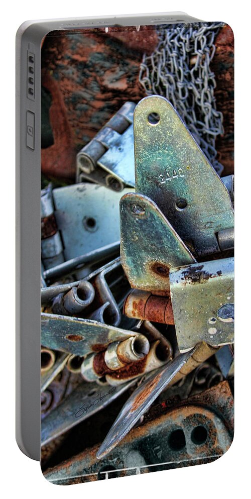 Hinge Portable Battery Charger featuring the photograph Hinges by Sylvia Thornton