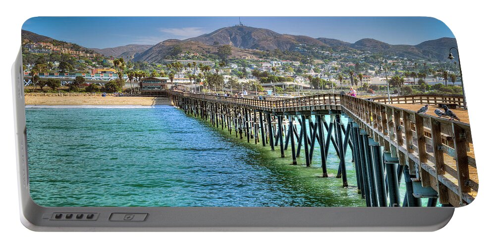 Ventura Portable Battery Charger featuring the photograph Historic Ventura Wood Pier by David Zanzinger