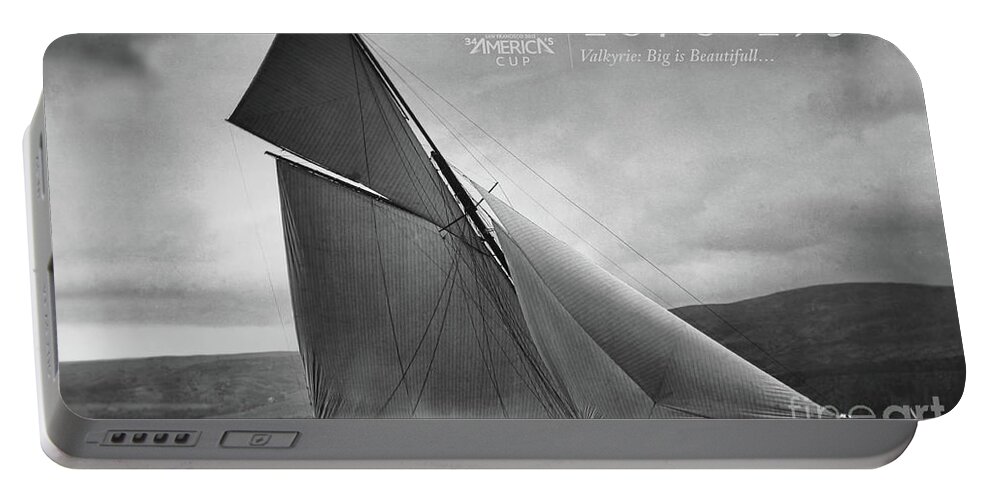 America Portable Battery Charger featuring the photograph History 1870 -1930 America's Cup by Chuck Kuhn