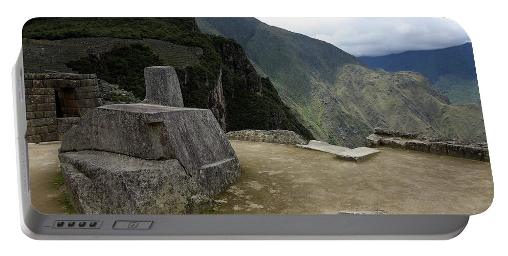 Machu Picchu Portable Battery Charger featuring the photograph Hitching Post Of The Sun by Aidan Moran