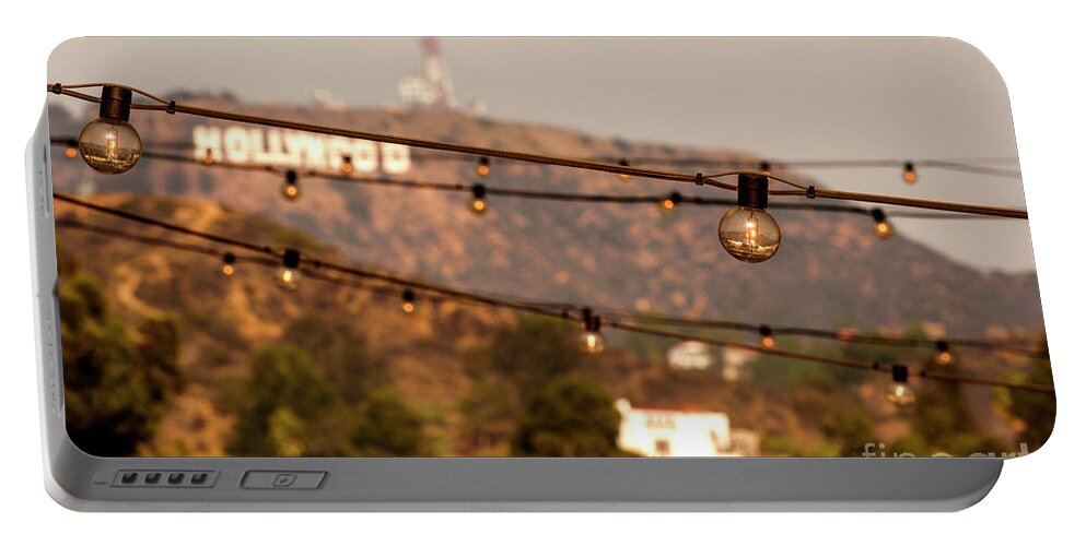 Hollywood Portable Battery Charger featuring the photograph Hollywood sign on the hill 5 by Micah May