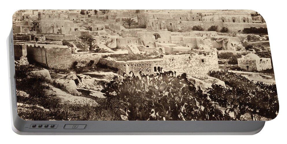 1650s Portable Battery Charger featuring the photograph HOLY LAND, NAZARETH, c1860. by Granger