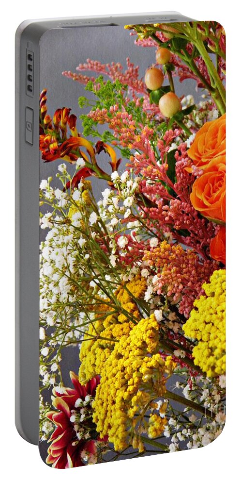 Bouquet Portable Battery Charger featuring the photograph Holy Week Flowers 2017 2 by Sarah Loft
