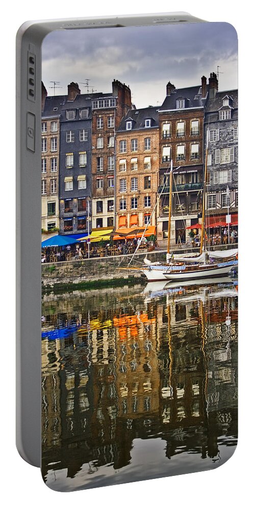 Architecture Portable Battery Charger featuring the photograph Honfleur France by Ann Garrett