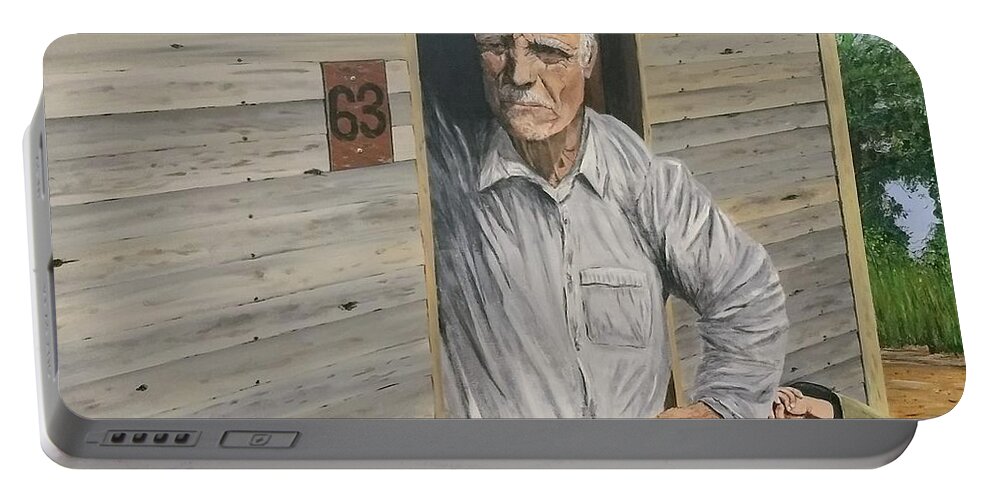 Steinbeck Portable Battery Charger featuring the painting Hooper Ranch #63 by Kevin Daly