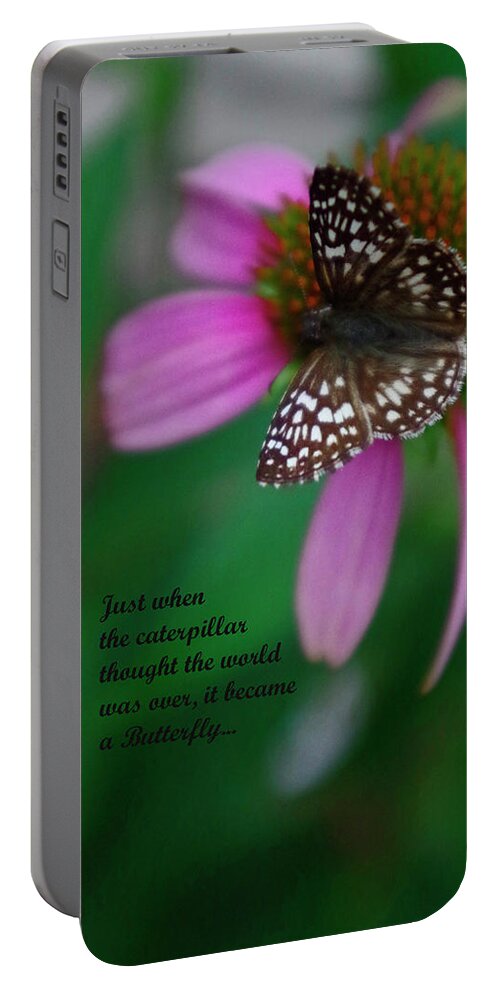Butterfly Portable Battery Charger featuring the photograph  Hope by Bess Carter