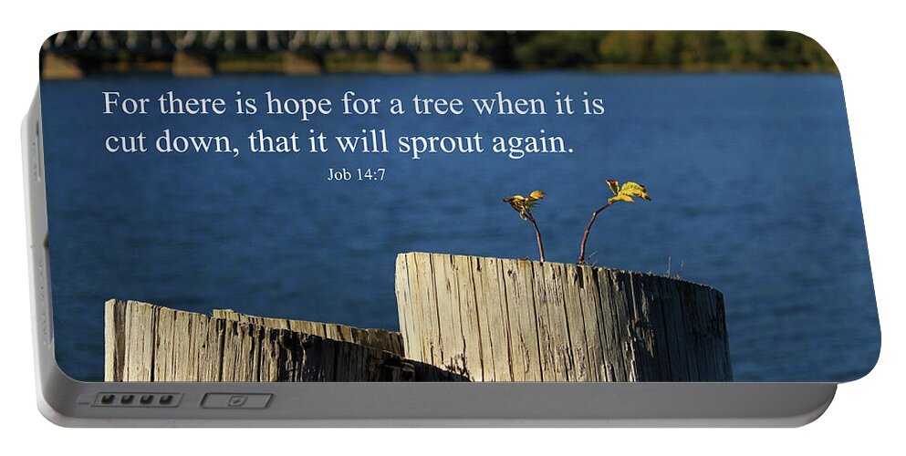 Inspirational Portable Battery Charger featuring the photograph Hope For A Tree by James Eddy