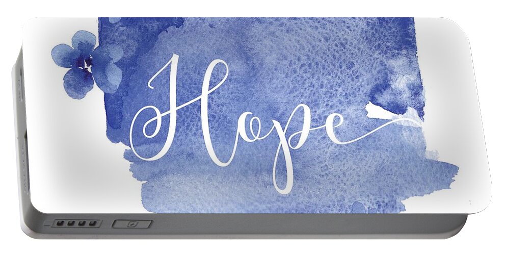 Hope Portable Battery Charger featuring the mixed media Hope by Nancy Ingersoll