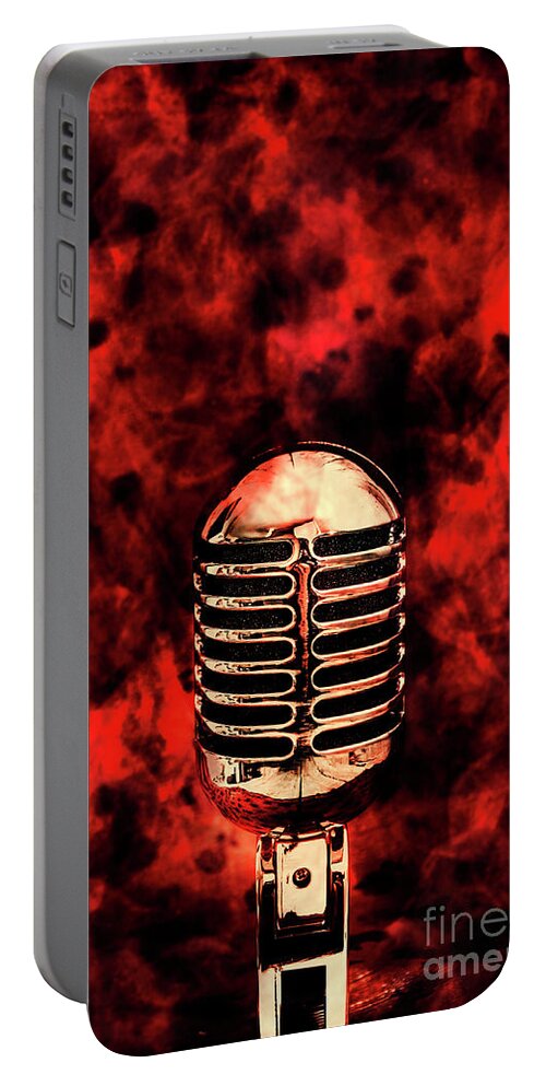 Fire Portable Battery Charger featuring the photograph Hot live show by Jorgo Photography