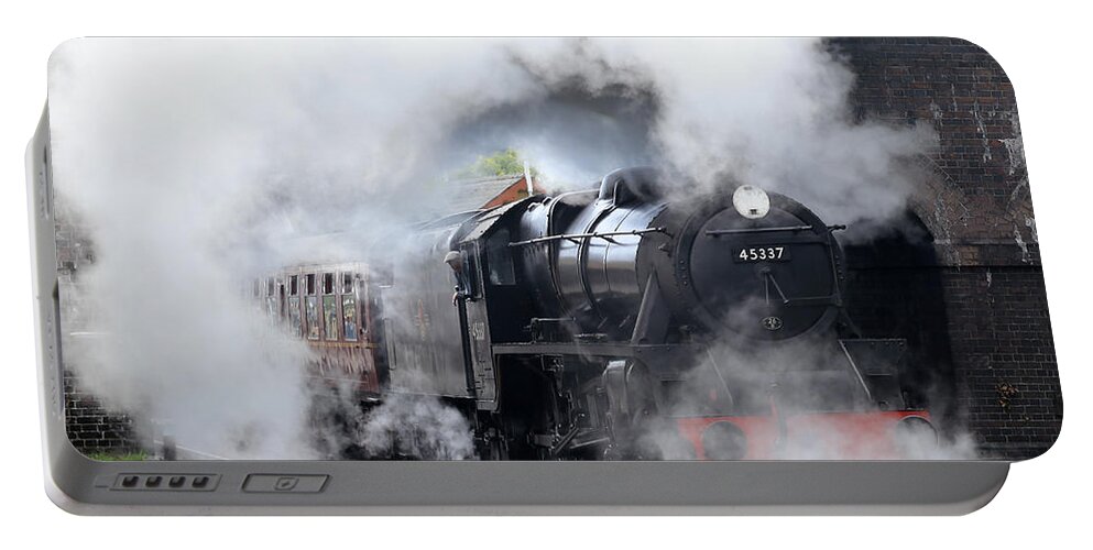 Steam Loco Portable Battery Charger featuring the photograph Huffing and Puffing by Tony Mills
