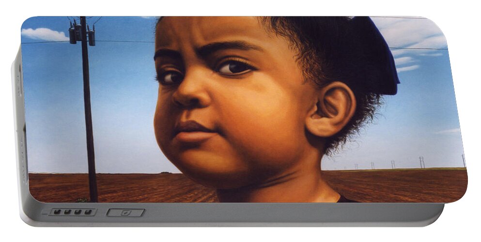 Baby Portable Battery Charger featuring the painting Human-Nature Number Thirteen by James W Johnson
