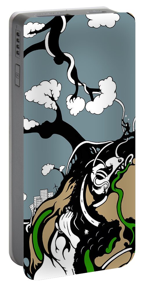 Female Portable Battery Charger featuring the digital art Humanity Rising by Craig Tilley