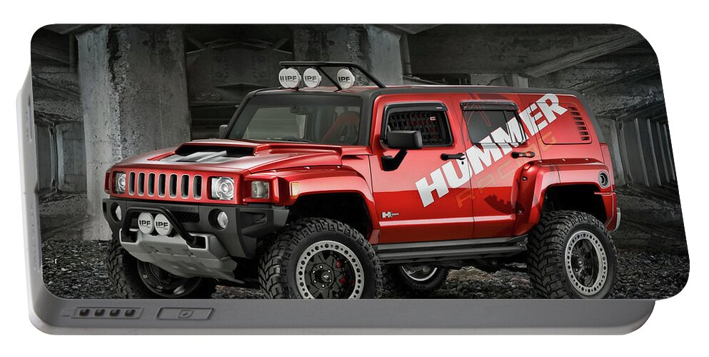 Hummer Portable Battery Charger featuring the photograph Hummer by Jackie Russo