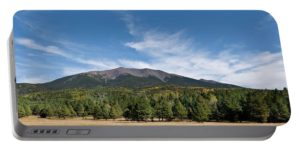Arizona Portable Battery Charger featuring the photograph Humphreys Peak from Hart Prairie by Jeff Goulden