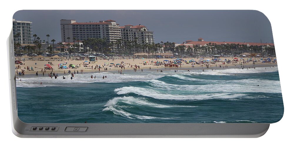 Beach Scene Portable Battery Charger featuring the photograph Huntington Beach Scene Summer 2017-4 by Colleen Cornelius