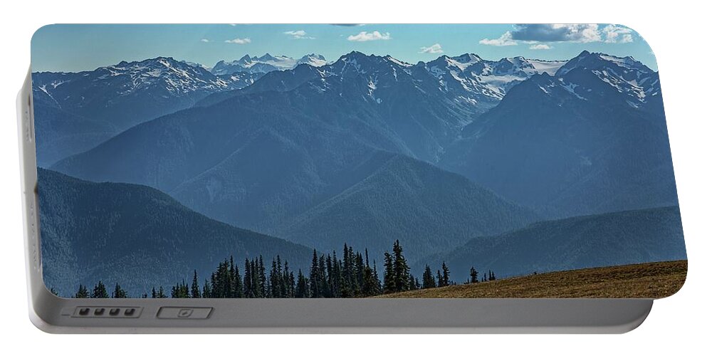 Grass Portable Battery Charger featuring the photograph Hurricane Ridge by Kyle Lee