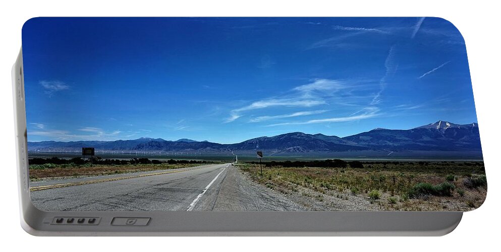 Nevada Portable Battery Charger featuring the photograph HWY 50, Nevada by Merle Grenz