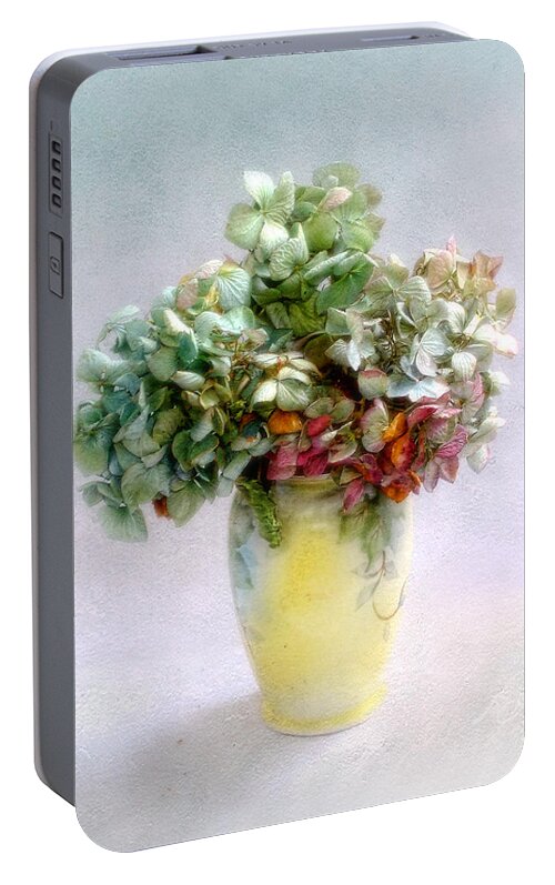 Hydrangea Portable Battery Charger featuring the photograph Hydrangeas in Autumn Still Life by Louise Kumpf