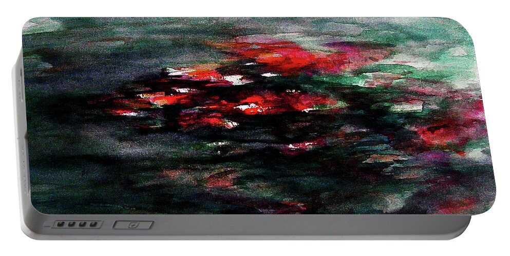 Abstract Portable Battery Charger featuring the painting Hypnotic Alterations by William Russell Nowicki