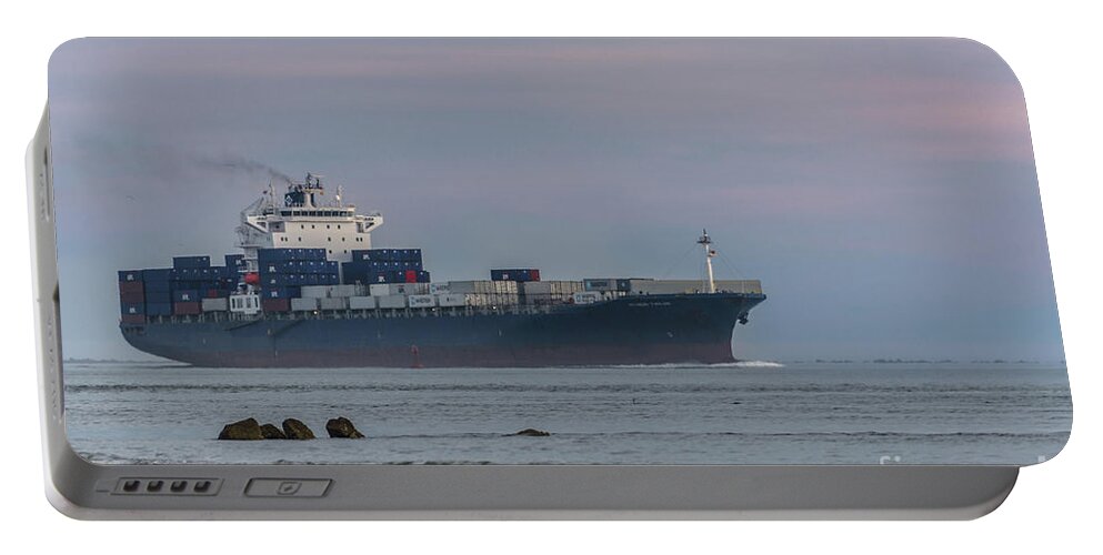 Container Portable Battery Charger featuring the photograph Shipping Lanes - Charleston SC by Dale Powell