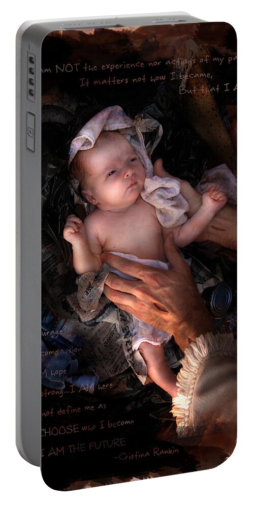 Jesus Portable Battery Charger featuring the photograph I Am by Helen Thomas Robson