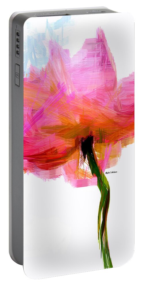 Rafael Salazar Portable Battery Charger featuring the digital art I am Pink by Rafael Salazar