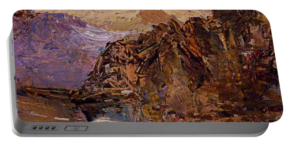 Digital Art Portable Battery Charger featuring the digital art I Dream Mountains by Nancy Kane Chapman