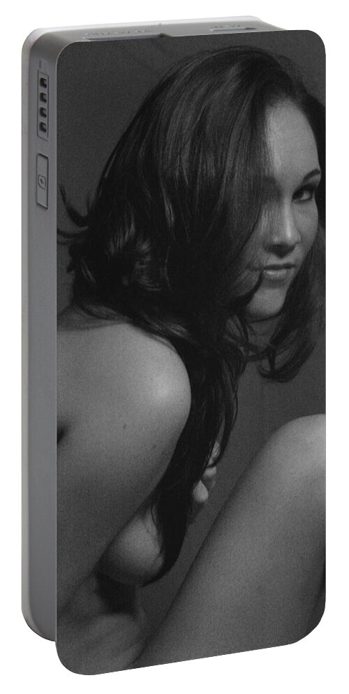 Female Nude Portable Battery Charger featuring the photograph I see you looking by Tom Hufford