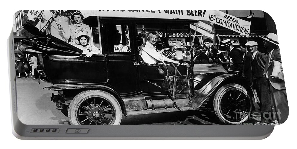 Prohibition Portable Battery Charger featuring the photograph I Want Beer by Jon Neidert