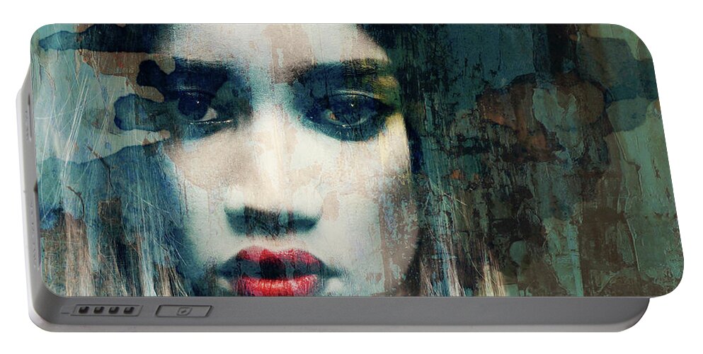 Female Portable Battery Charger featuring the mixed media I Want To Know What Love Is by Paul Lovering