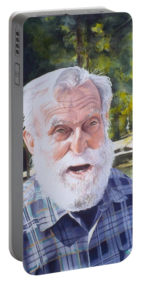 Portrait Portable Battery Charger featuring the painting Ian by Barbara Pease