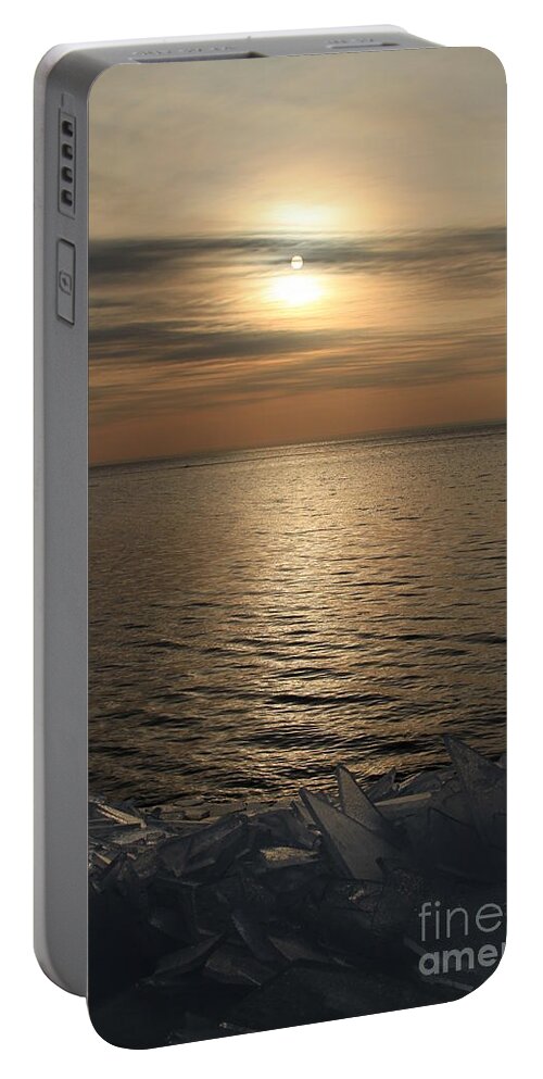 Ice Shove Portable Battery Charger featuring the photograph Ice 2018 # 5 by Rick Rauzi