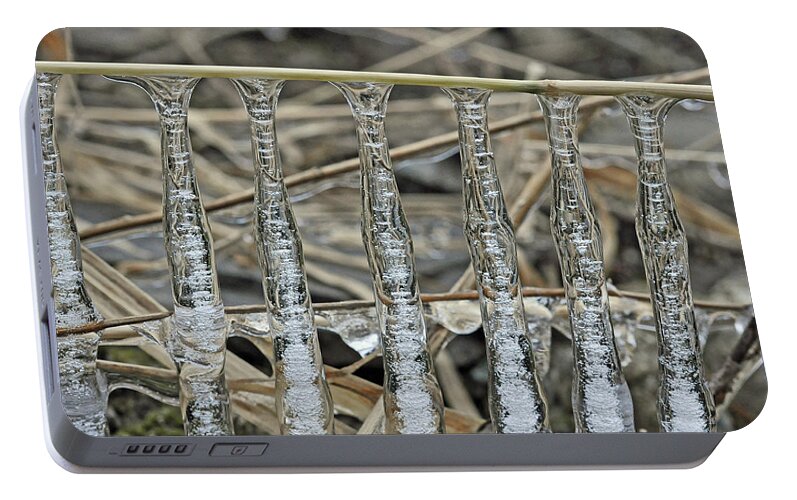 Winter Portable Battery Charger featuring the photograph Icicles On A Stick by Glenn Gordon