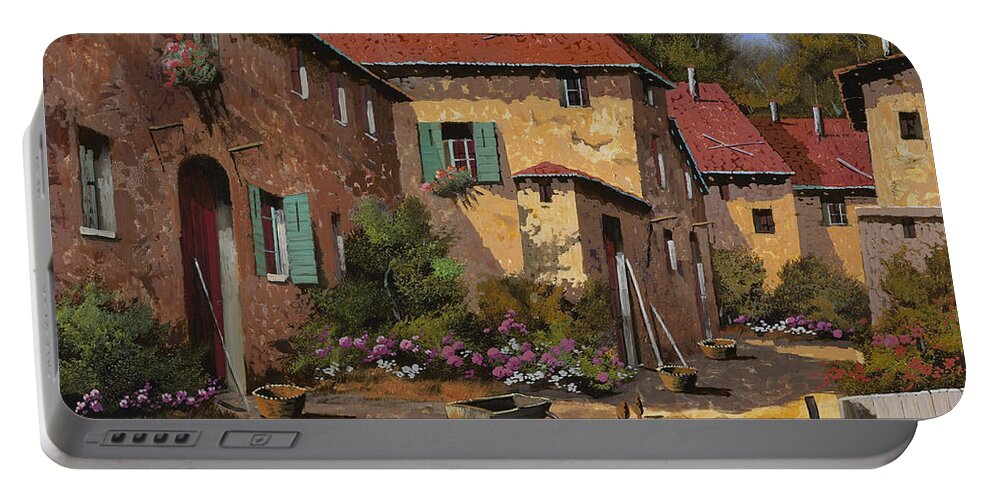 Chariot Portable Battery Charger featuring the painting Il Carretto by Guido Borelli