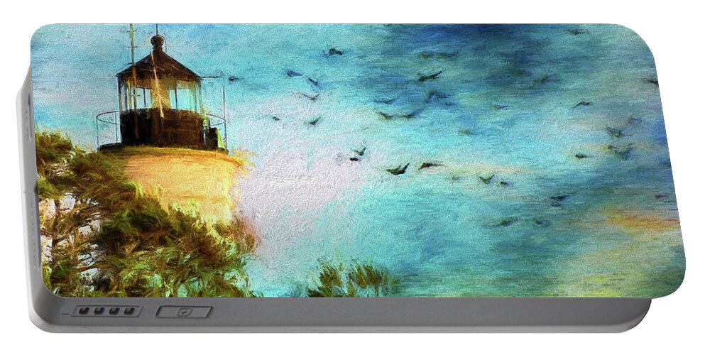 Birds Portable Battery Charger featuring the digital art I'm Here To Watch You Soar II by Jan Amiss Photography