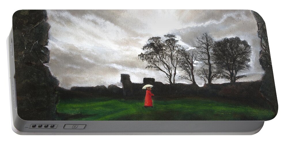 Kendal Castle Portable Battery Charger featuring the painting Im Making My Way Through This Life by Pauline Lim