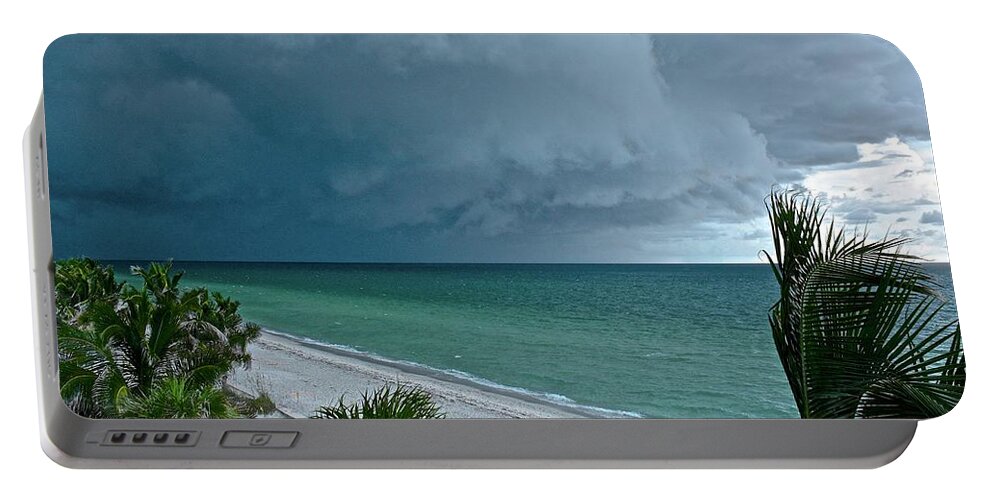 Clouds Portable Battery Charger featuring the photograph Impending Summer Storm by Carol Bradley