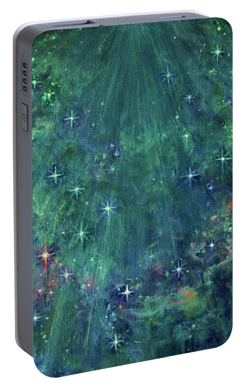 Celestial Portable Battery Charger featuring the painting In Glory by Mary Wolf