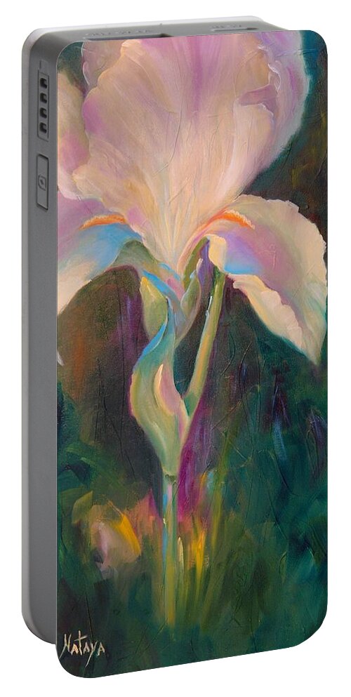 Nature Portable Battery Charger featuring the painting In Her Glory by Nataya Crow