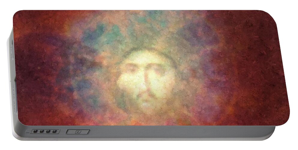 In The Beginning Was The Word Portable Battery Charger featuring the painting In The Beginning Was The Word by Bill McEntee