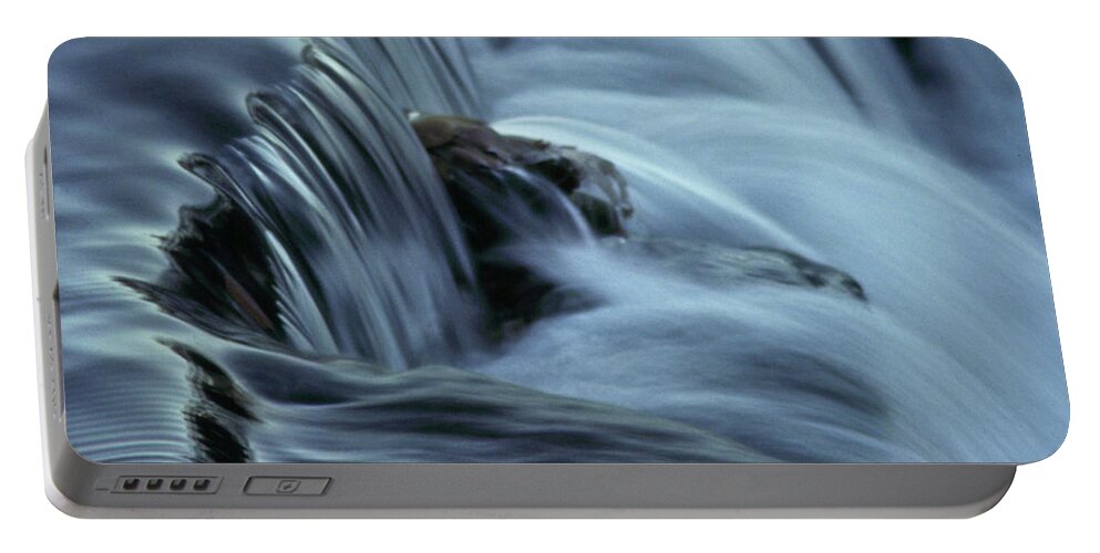 Waterfall Portable Battery Charger featuring the photograph In The Flow by Terri Harper